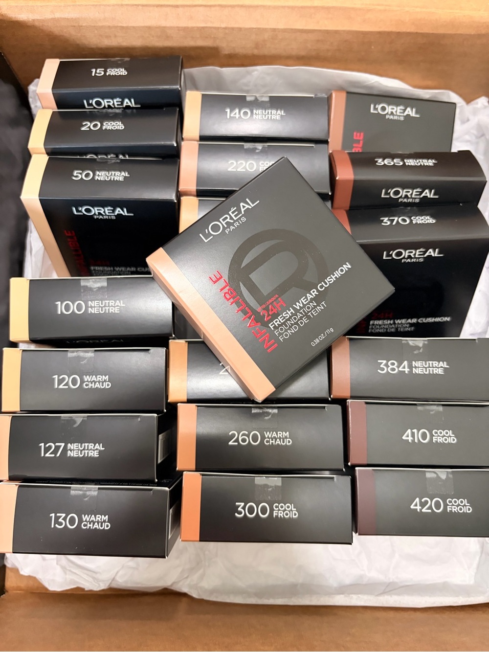 EVERY SHADE L’Oréal Infalliable 24 Hour Fresh Wear Cushion Foundation